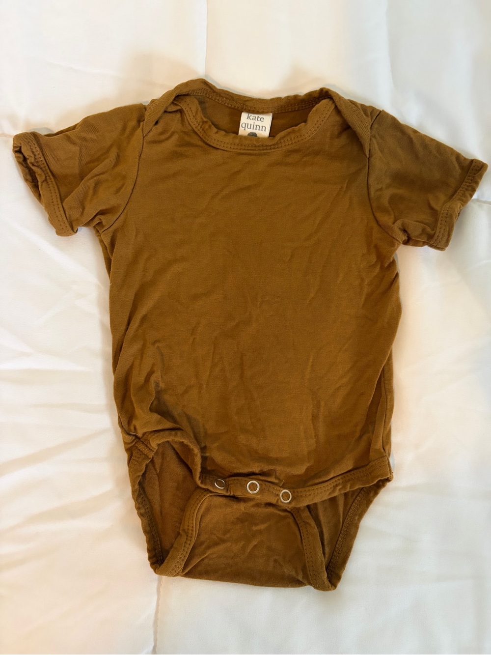 kate quinn Mustard Short-Sleeve Bodysuit